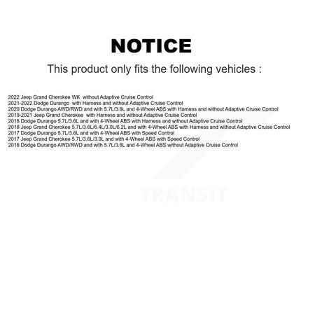 Front Rear Wheel Bearing And ABS Sensor Kit For Jeep Grand Cherokee Dodge Durango WK K7S-101747