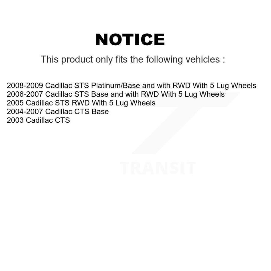 Front Wheel Hub Bearing And Extra ABS Sensor Kit For Cadillac CTS STS K7S-101795
