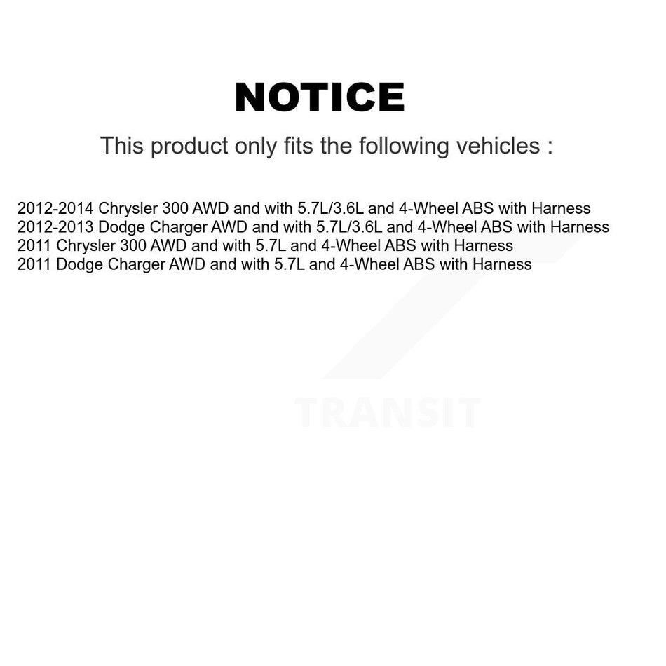 Front Wheel Hub Bearing And ABS Sensor Kit For Chrysler 300 Dodge Charger with Harness K7S-101803