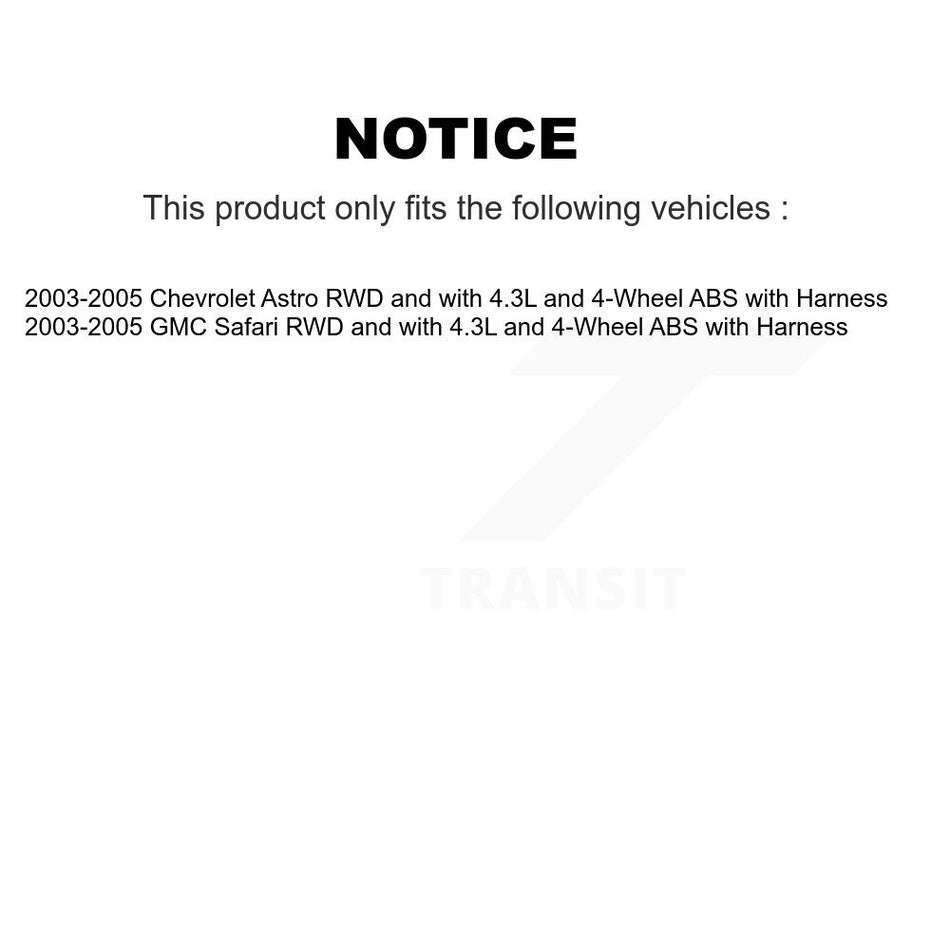 Front Wheel Hub Bearing Extra ABS Sensor Kit For Chevrolet Astro GMC Safari with Harness K7S-101812