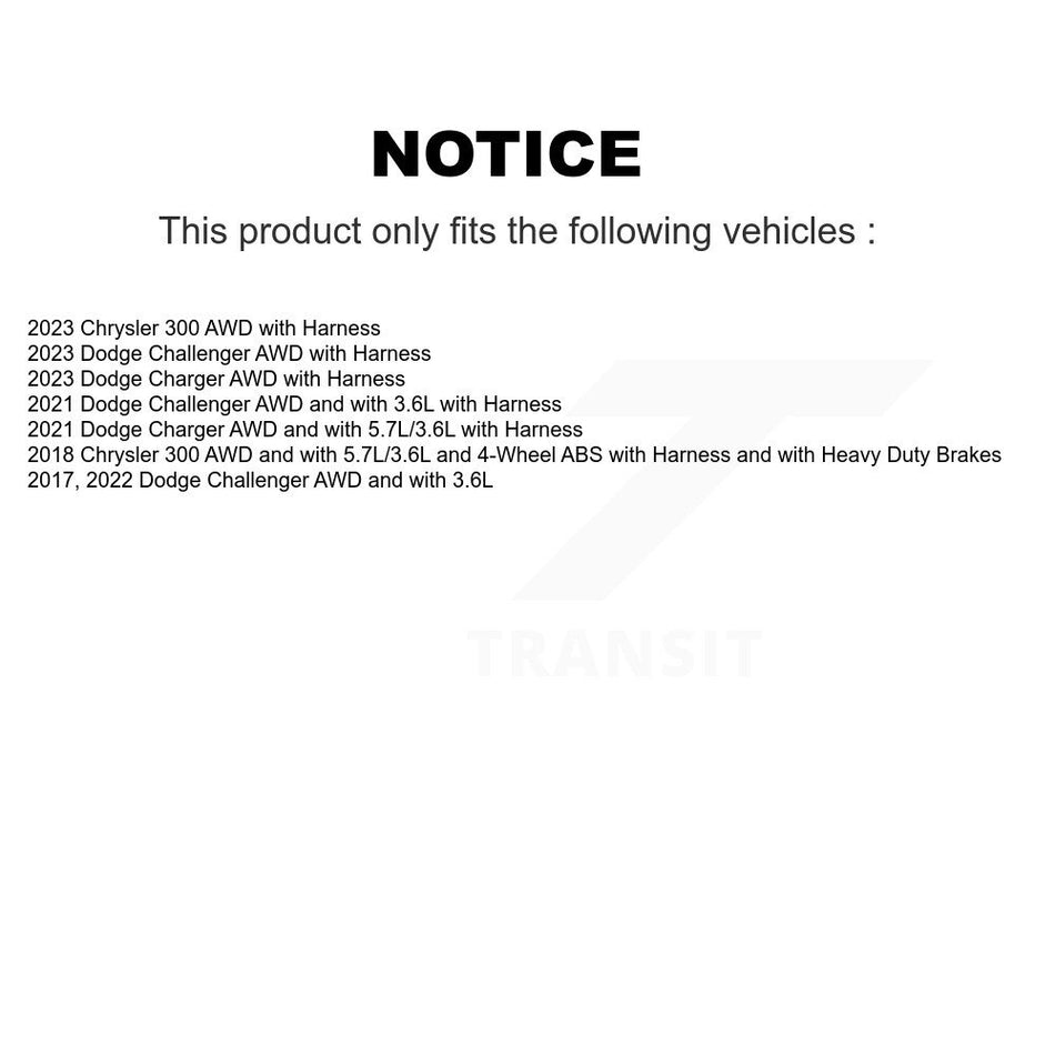 Front Wheel Hub Bearing And ABS Sensor Kit For Dodge Challenger Charger Chrysler 300 K7S-101815