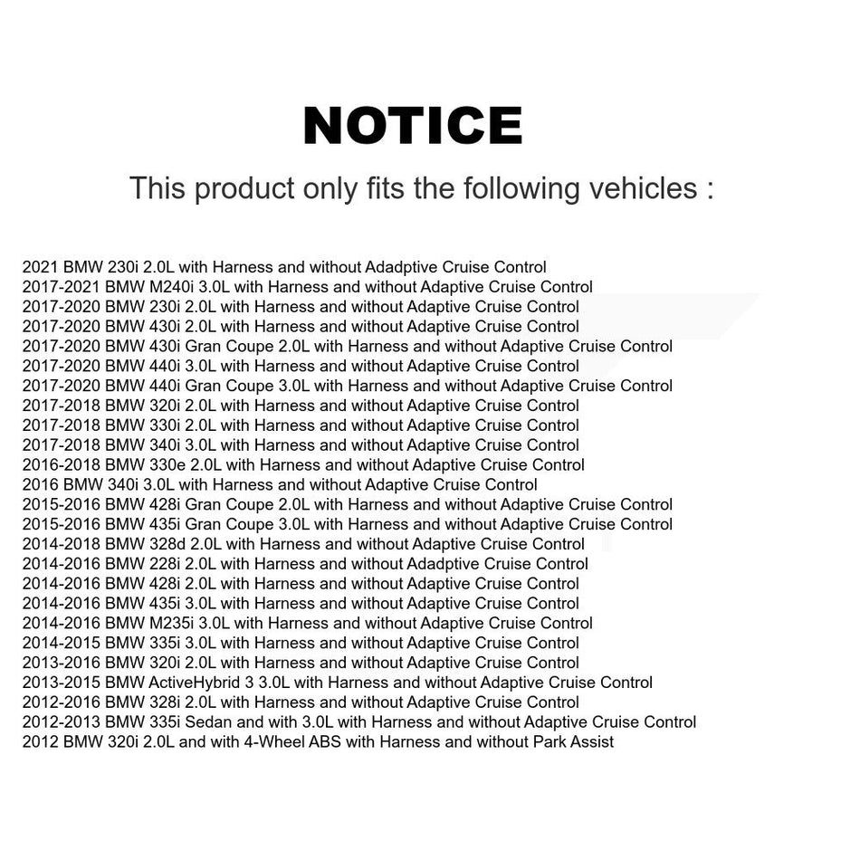 Front Wheel Hub Bearing Sensor Kit For BMW 328i 320i M235i 335i M240i 228i 435i 330e 428i K7S-101822