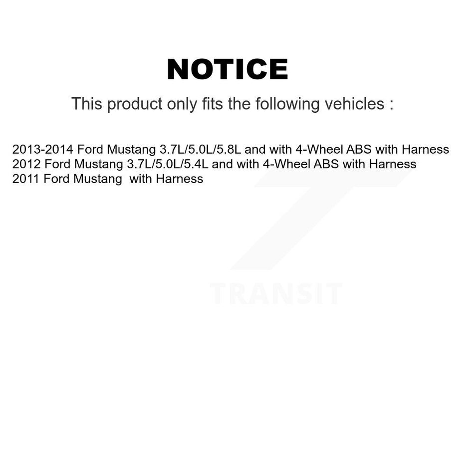Front Wheel Hub Bearing And ABS Sensor Kit For Ford Mustang with Harness K7S-101823