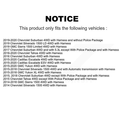 Front Wheel Hub Bearing Extra Sensor Kit For GMC Chevrolet Sierra 1500 Silverado Tahoe LD K7S-101832