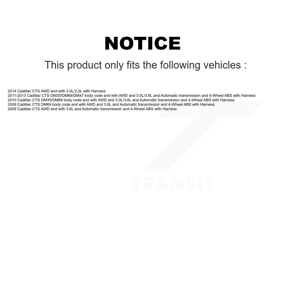 Front Wheel Hub Bearing And ABS Sensor Kit For Cadillac CTS with Harness K7S-101848