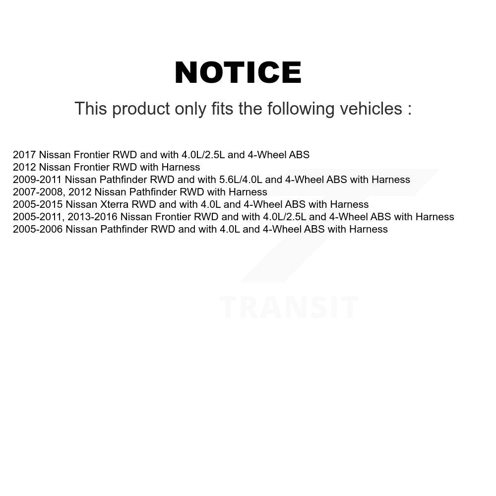 Front Wheel Hub Bearing And Extra ABS Sensor Kit For Nissan Frontier Pathfinder Xterra K7S-101909