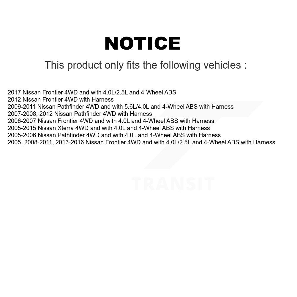 Front Wheel Hub Bearing And Extra ABS Sensor Kit For Nissan Frontier Pathfinder Xterra K7S-101910