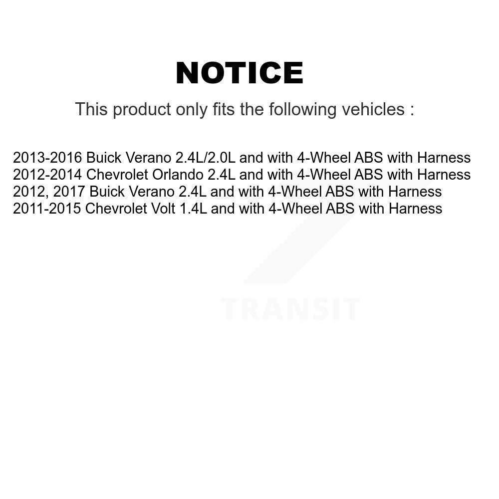 Front Wheel Hub Bearing & Sensor Kit For Buick Verano Chevrolet Orlando Volt with Harness K7S-101913