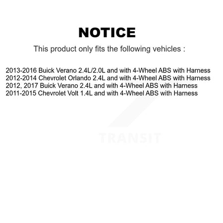 Front Wheel Hub Bearing & Sensor Kit For Buick Verano Chevrolet Orlando Volt with Harness K7S-101913