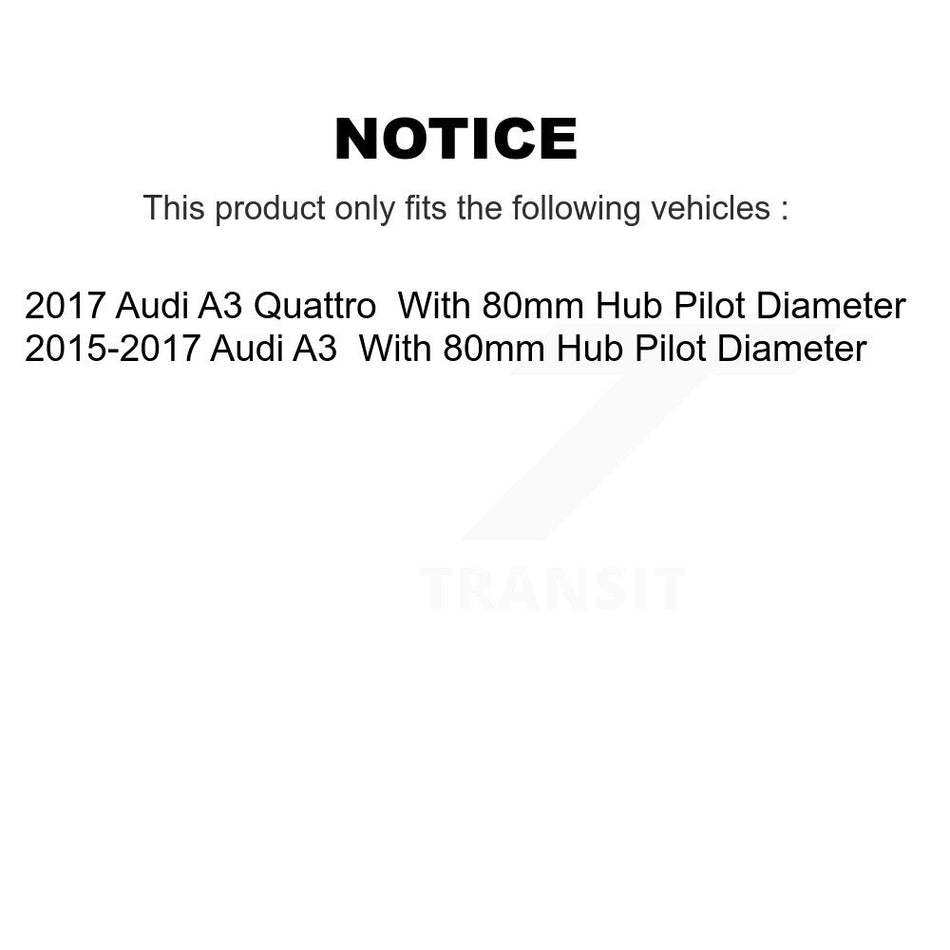 Front Wheel Hub Bearing & ABS Sensor Kit For Audi A3 Quattro With 80mm Pilot Diameter K7S-101915