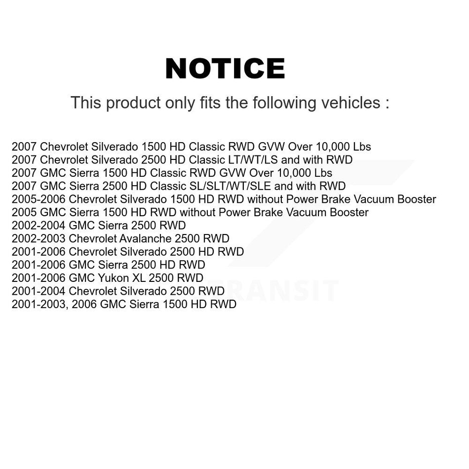Front Wheel Hub Bearing Extra Sensor Kit For GMC Chevrolet Sierra 2500 HD Silverado 1500 K7S-101924
