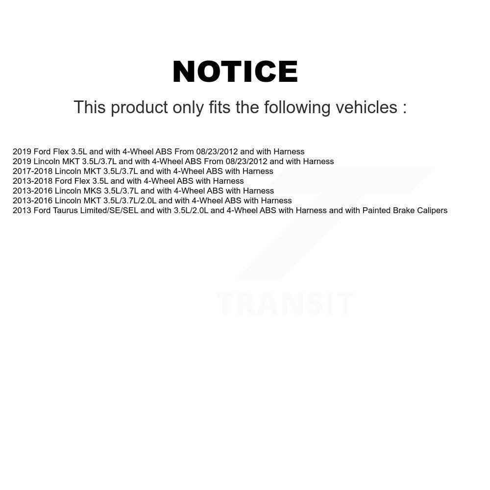 Front Wheel Hub Bearing And ABS Sensor Kit For Ford Flex Taurus Lincoln MKT MKS K7S-101958