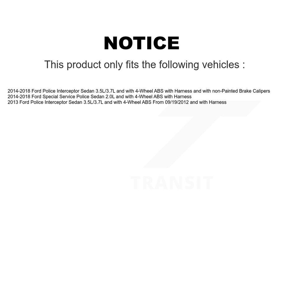 Front Wheel Hub Bearing ABS Sensor Kit For Ford Police Interceptor Sedan Special Service K7S-101959