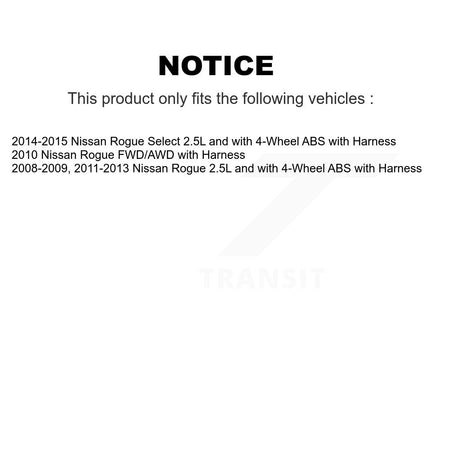 Front Wheel Hub Bearing And ABS Sensor Kit For Nissan Rogue Select with Harness K7S-101972