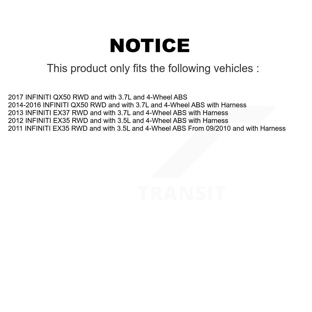 Front Wheel Hub Bearing And ABS Sensor Kit For INFINITI QX50 EX35 EX37 K7S-101983