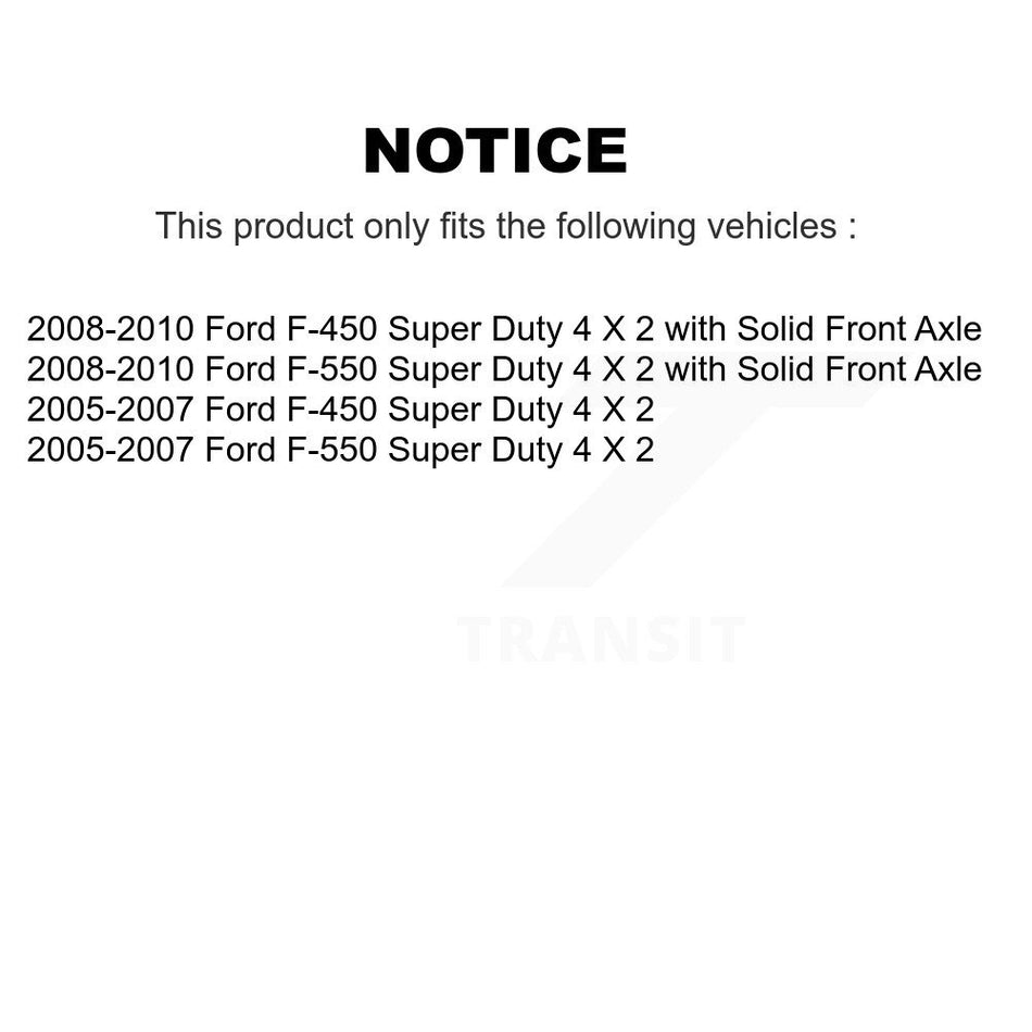 Front Wheel Hub Bearing And Extra ABS Sensor Kit For Ford F-550 Super Duty F-450 4 X 2 K7S-102006