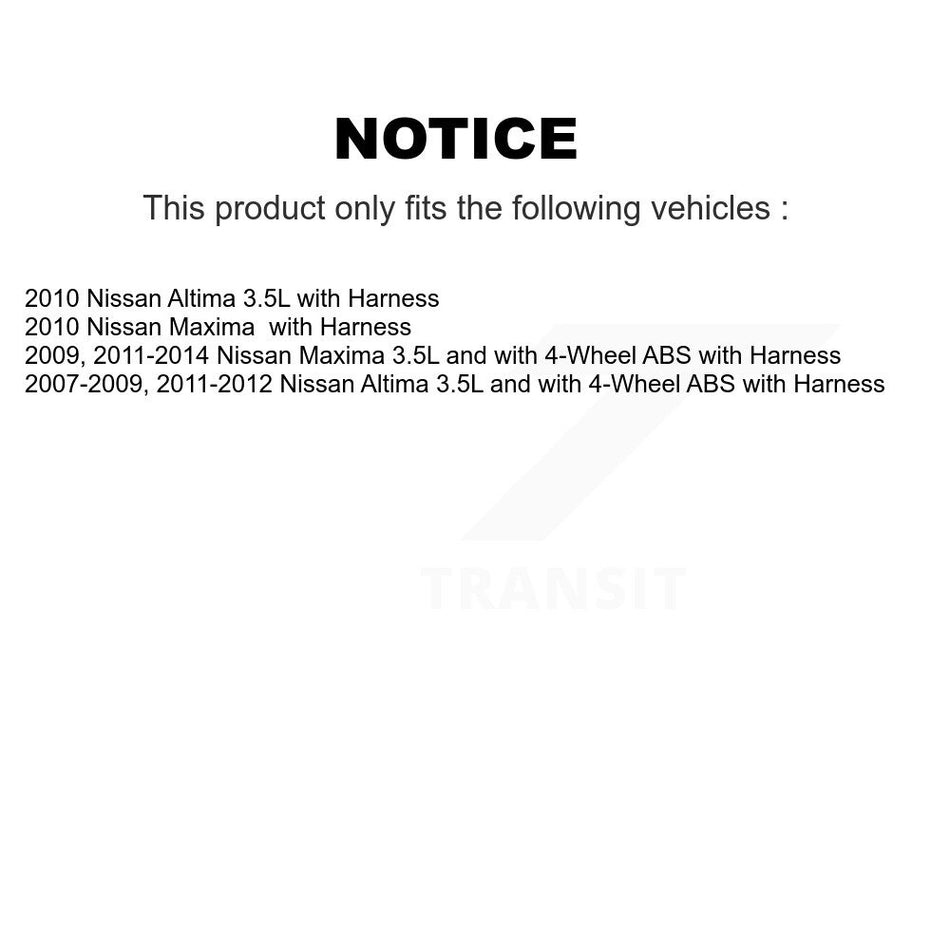 Front Wheel Hub Bearing And ABS Sensor Kit For Nissan Altima Maxima with Harness K7S-102013