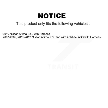 Front Wheel Hub Bearing And ABS Sensor Kit For Nissan Altima with Harness K7S-102014