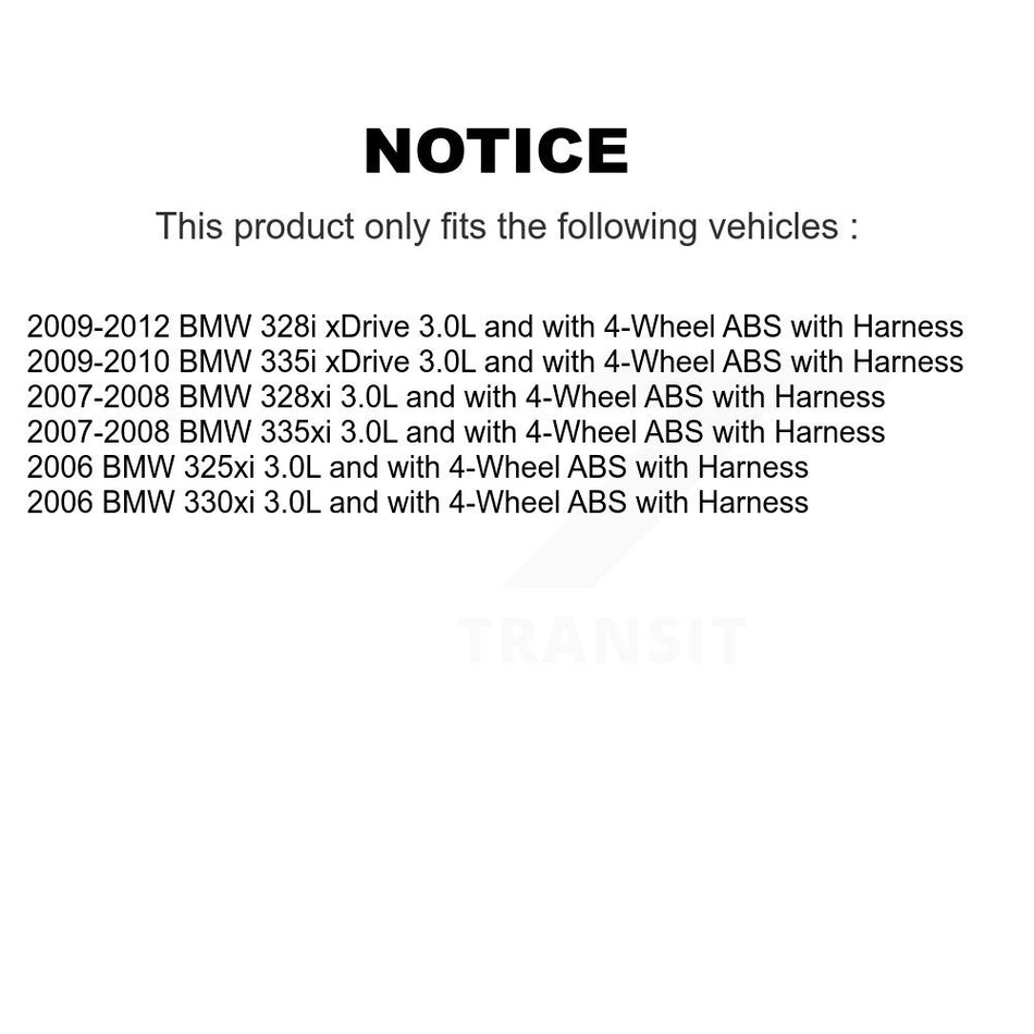 Front Wheel Bearing And ABS Sensor Kit For BMW 328i xDrive 328xi 335i 335xi 325xi 330xi K7S-102028