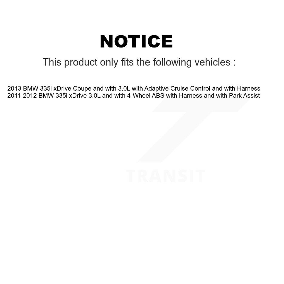 Front Wheel Bearing And ABS Sensor Kit For BMW 335i xDrive K7S-102030