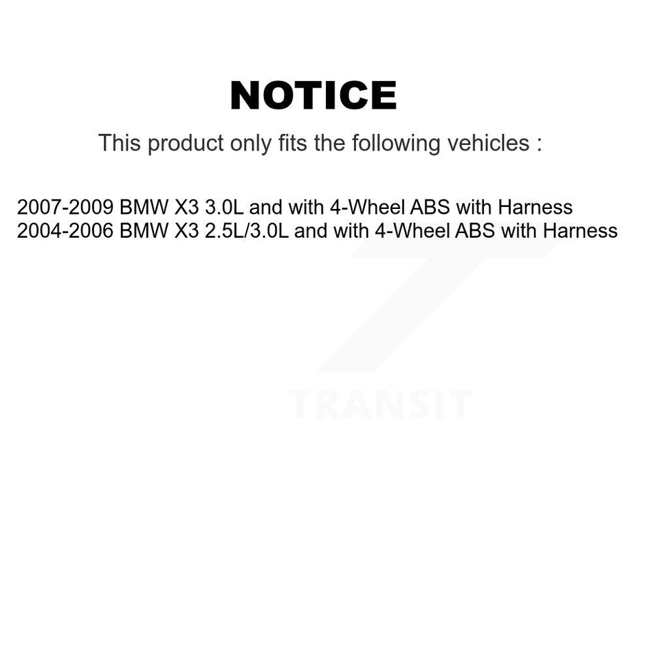 Front Wheel Bearing And ABS Sensor Kit For BMW X3 with Harness K7S-102032