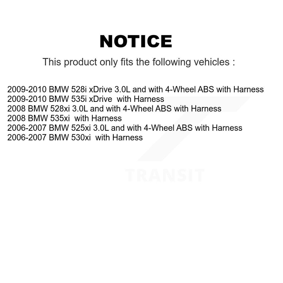 Front Wheel Bearing And ABS Sensor Kit For BMW 530xi 528i xDrive 535i 535xi 528xi 525xi K7S-102033