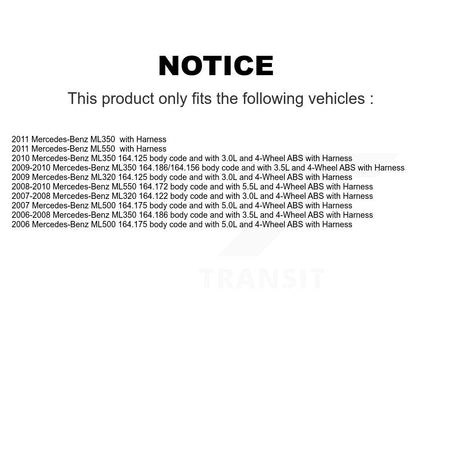 Front Wheel Bearing ABS Sensor Kit For Mercedes-Benz ML350 ML320 ML550 ML500 with Harness K7S-102058