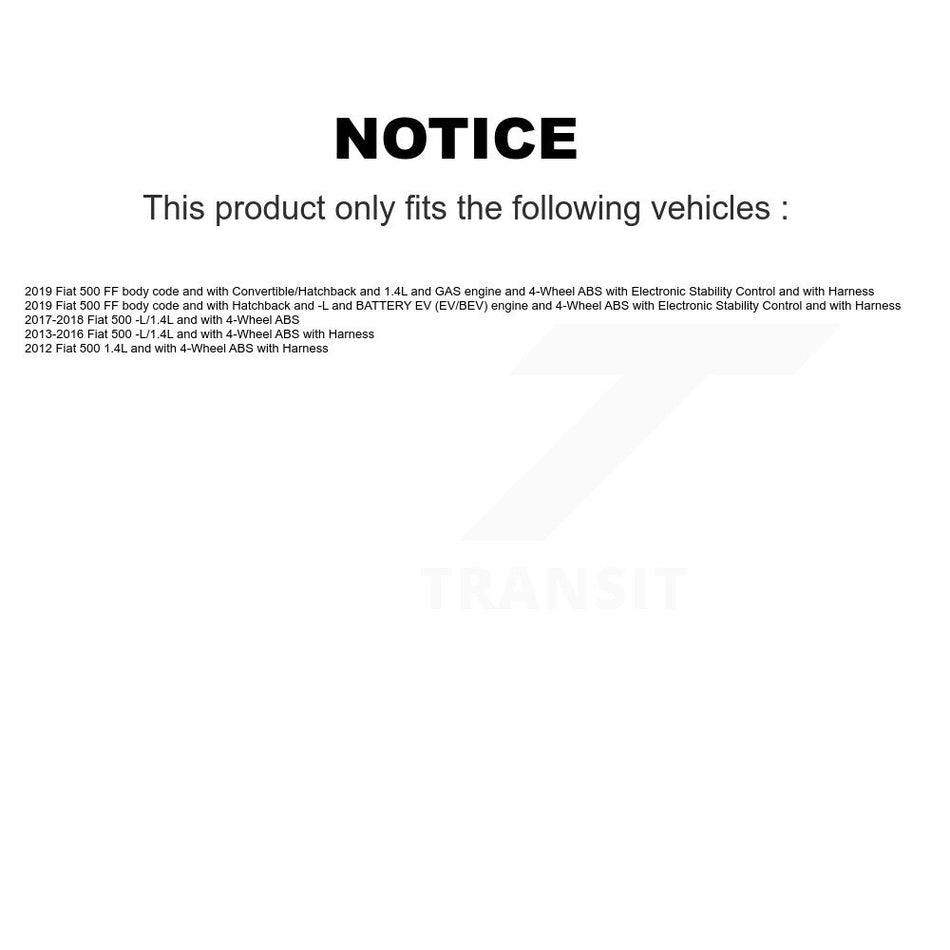 Front Wheel Bearing And ABS Sensor Kit For Fiat 500 K7S-102076