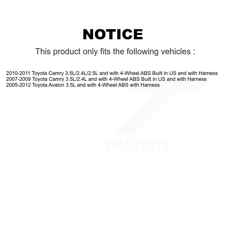 Front Wheel Bearing And ABS Sensor Kit For Toyota Camry Avalon K7S-102105