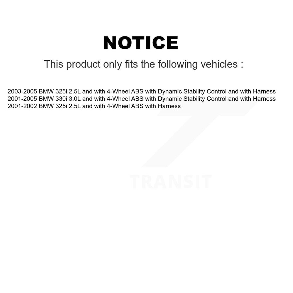 Front Wheel Bearing And ABS Sensor Kit For BMW 325i 330i K7S-102118