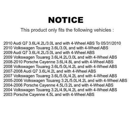 Front Wheel Bearing And ABS Sensor Kit For Porsche Cayenne Volkswagen Touareg Audi Q7 K7S-102122