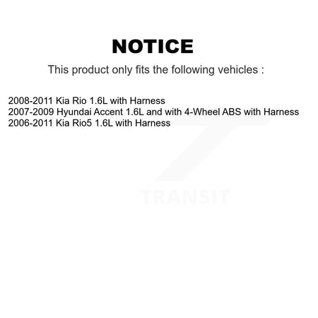 Front Wheel Bearing And ABS Sensor Kit For Hyundai Accent Kia Rio5 Rio with Harness K7S-102159