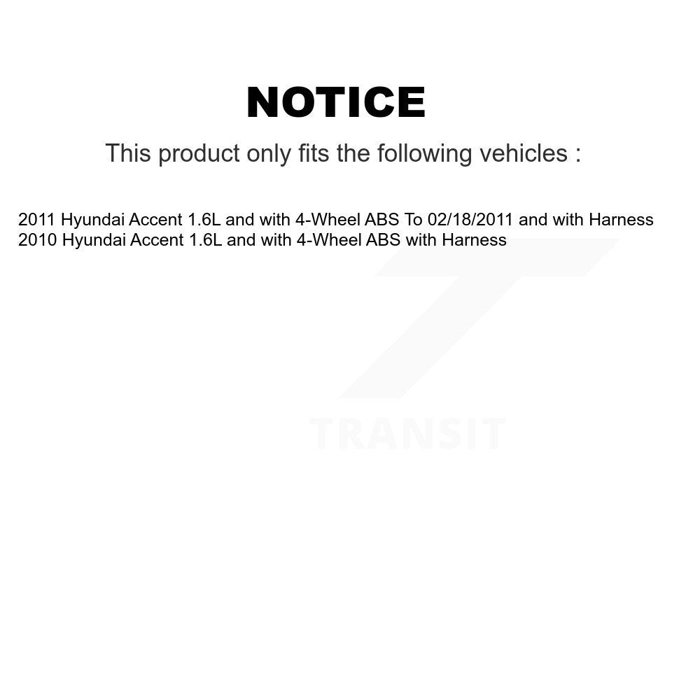 Front Wheel Bearing And ABS Sensor Kit For Hyundai Accent 1.6L with 4-Wheel K7S-102160