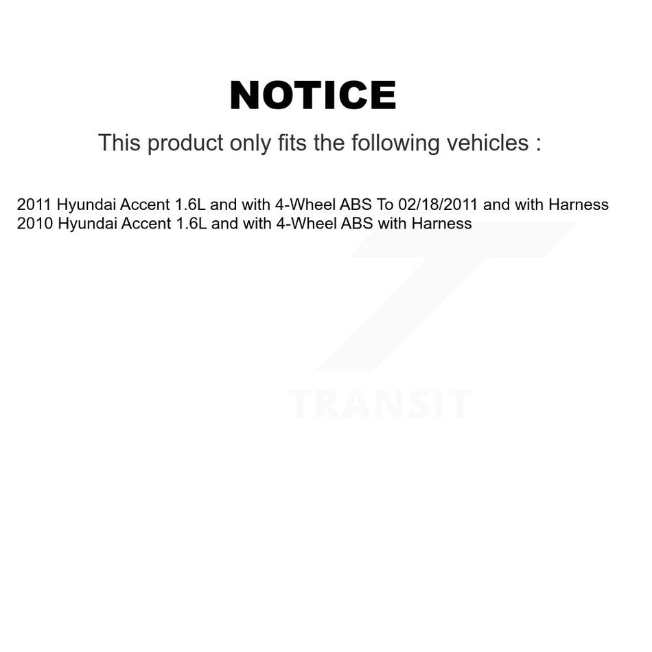 Front Wheel Bearing And ABS Sensor Kit For Hyundai Accent 1.6L with 4-Wheel K7S-102160
