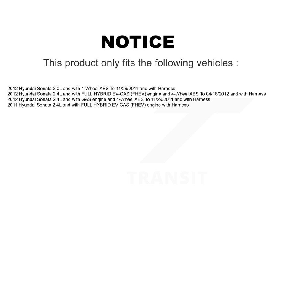 Front Wheel Bearing And ABS Sensor Kit For Hyundai Sonata K7S-102201