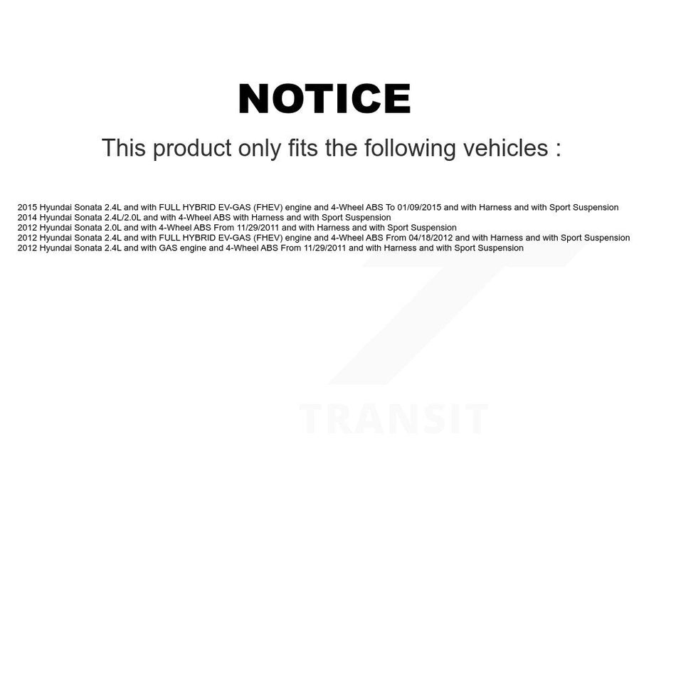Front Wheel Bearing And ABS Sensor Kit For Hyundai Sonata K7S-102202
