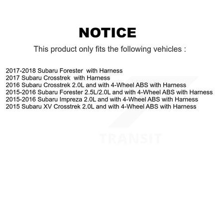 Front Wheel Hub Bearing Sensor Kit For Subaru Forester Impreza Crosstrek XV with Harness K7S-102256