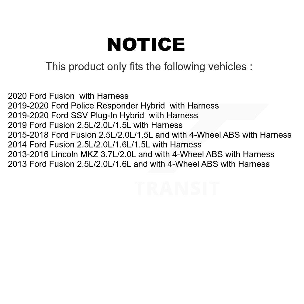 Front Wheel Hub Bearing & Sensor Kit For Ford Fusion Lincoln MKZ Police Responder Hybrid K7S-102257