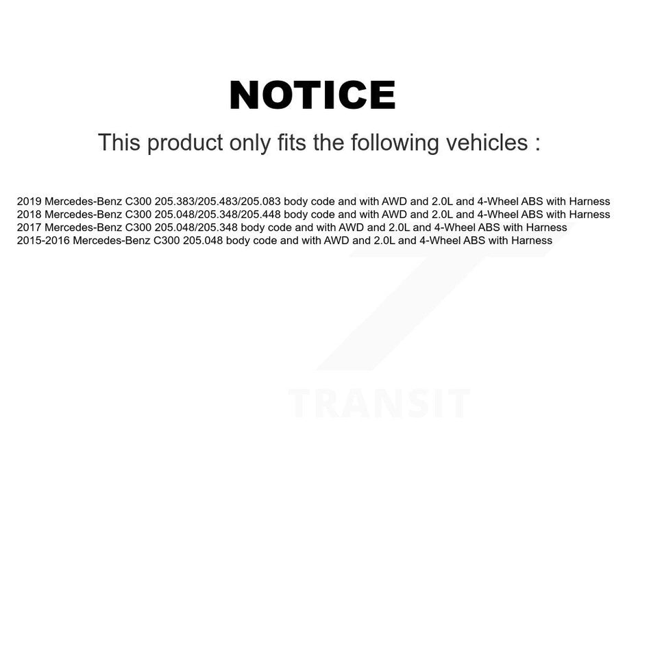 Front Wheel Hub Bearing And ABS Sensor Kit For Mercedes-Benz C300 with Harness K7S-102270