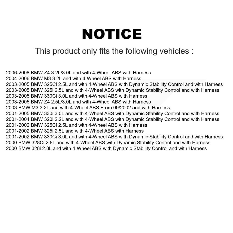 Front Wheel Hub Bearing & Sensor Kit For BMW Z4 330Ci 325i 325Ci M3 320i 330i 328Ci 328i K7S-102278