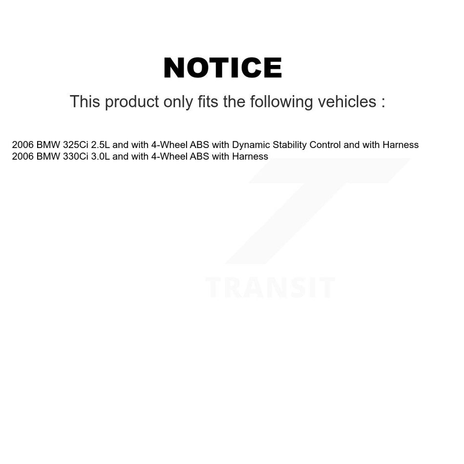 Front Wheel Hub Bearing And ABS Sensor Kit For 2006 BMW 325Ci 330Ci K7S-102279