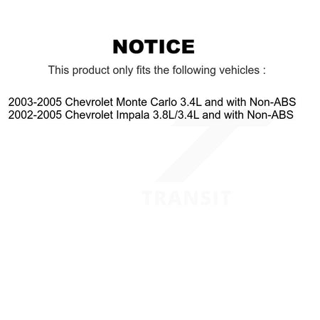 Front Wheel Hub Bearing And ABS Sensor Kit For Chevrolet Impala Monte Carlo K7S-102314