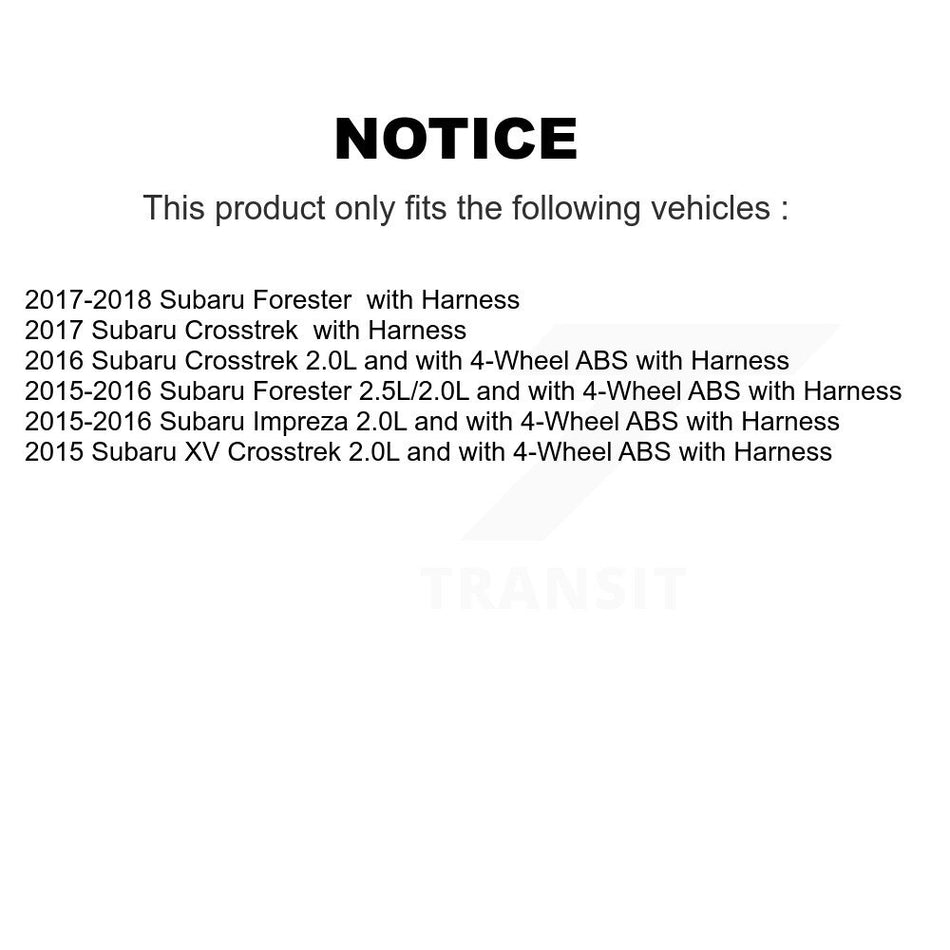 Front Wheel Hub Bearing Sensor Kit For Subaru Forester Impreza Crosstrek XV with Harness K7S-102328