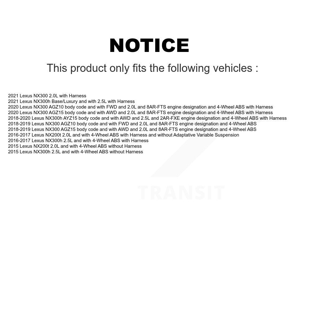 Front Wheel Hub Bearing And ABS Sensor Kit For Lexus NX300 NX200t NX300h K7S-102330