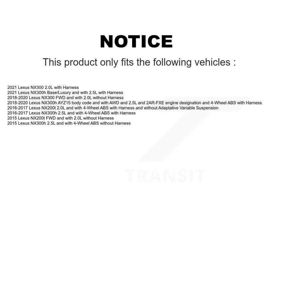 Front Wheel Hub Bearing And ABS Sensor Kit For Lexus NX300 NX200t NX300h K7S-102330