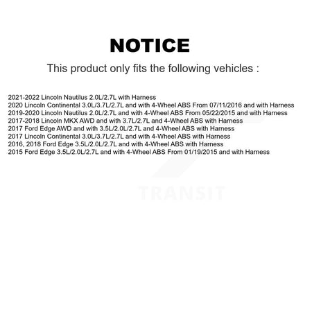 Front Wheel Hub Bearing And ABS Sensor Kit For Ford Edge Lincoln Nautilus MKX Continental K7S-102335