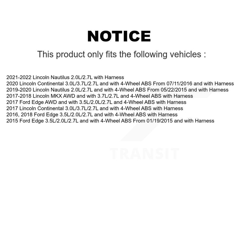 Front Wheel Hub Bearing And ABS Sensor Kit For Ford Edge Lincoln Nautilus MKX Continental K7S-102335