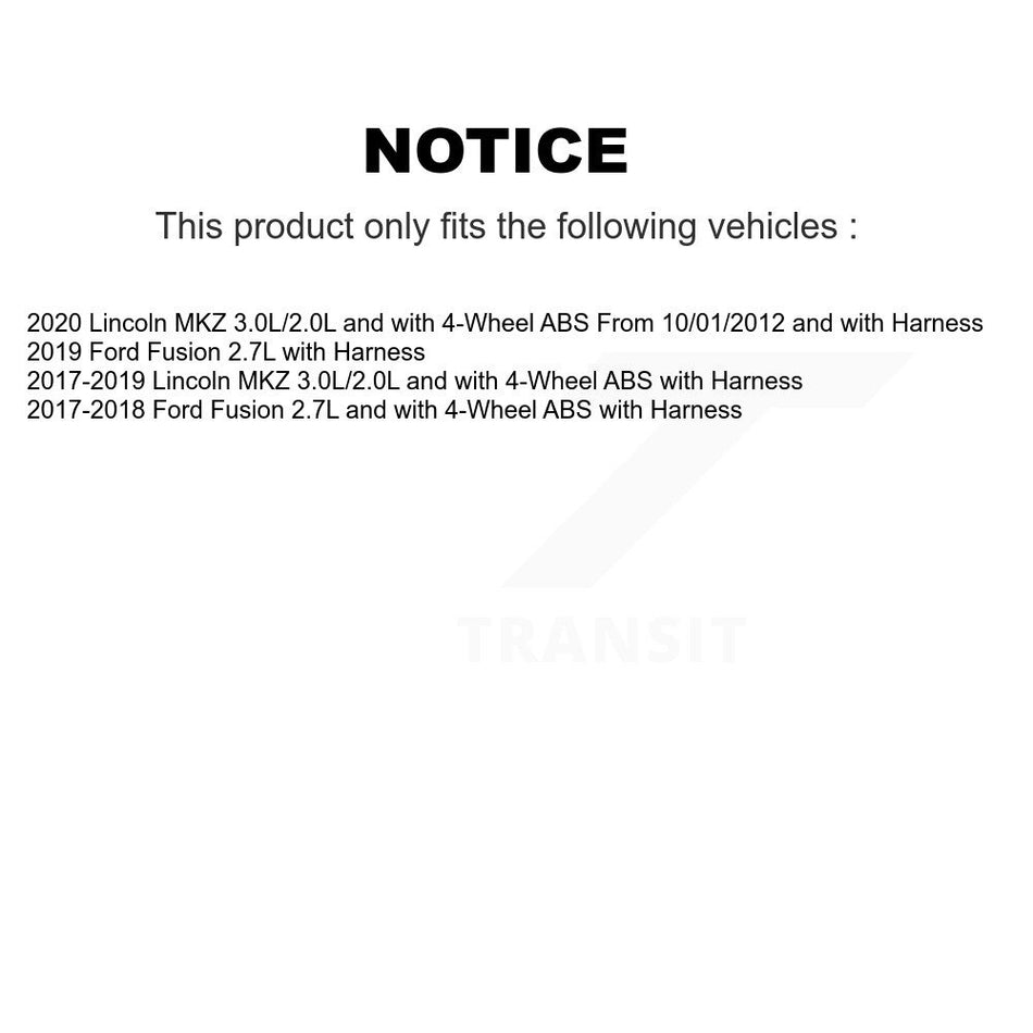 Front Wheel Hub Bearing And ABS Sensor Kit For Ford Fusion Lincoln MKZ K7S-102336