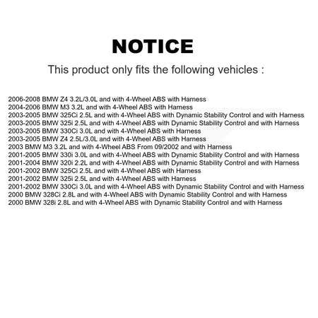 Front Wheel Hub Bearing & Sensor Kit For BMW Z4 330Ci 325i 325Ci M3 320i 330i 328Ci 328i K7S-102382