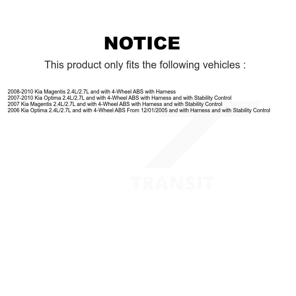 Front Wheel Bearing And ABS Sensor Kit For Kia Optima Magentis 2.4L/2.7L with 4-Wheel K7S-102497